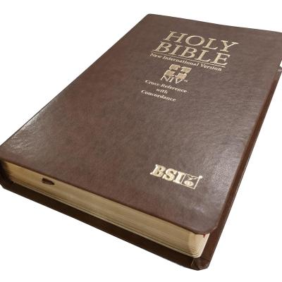 Holy Bible (NIV) New International Version (Red Letter) Cross-Reference with Concordance Brown BSI Leather Bound – 1 January 2022